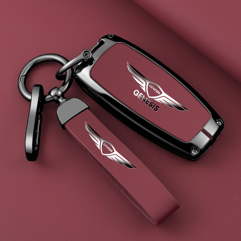 창세기 Gnisse 키 케이스 GV70 G80 GV80 G90 자동차 금속 보호 케이스 가방 버클 남성용