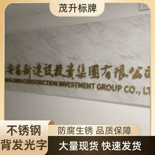 LED亚克力字户外门头招牌树脂字迷你字无边字制作不锈钢背发光字