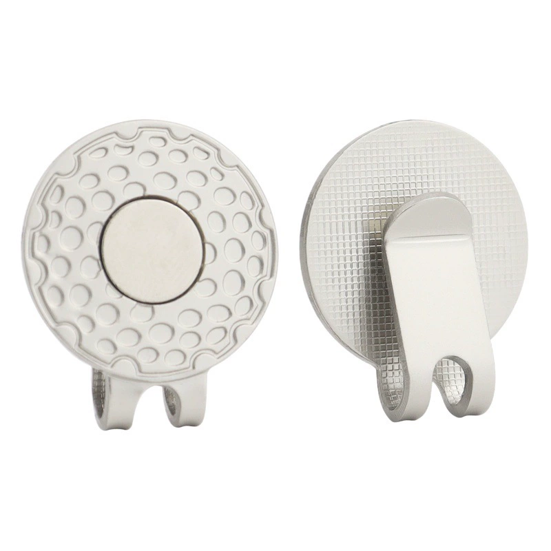 Новый креативный зажим для кепки с шариковым узором, 25 мм, магнитный, для гольфа, портативный, с возможностью нанесения логотипа, яркое никелирование.