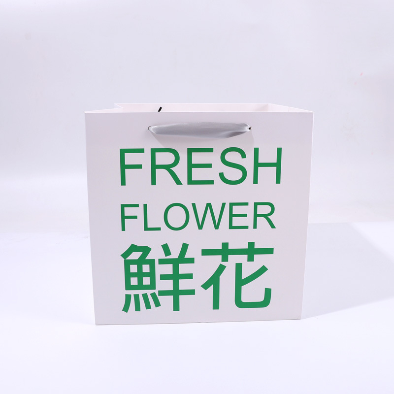 Bolsa de embalaje de flores transparente bolso trapezoidal cuadrado bolso de mango largo ramo de embalaje caja de regalo material de la tienda de flores