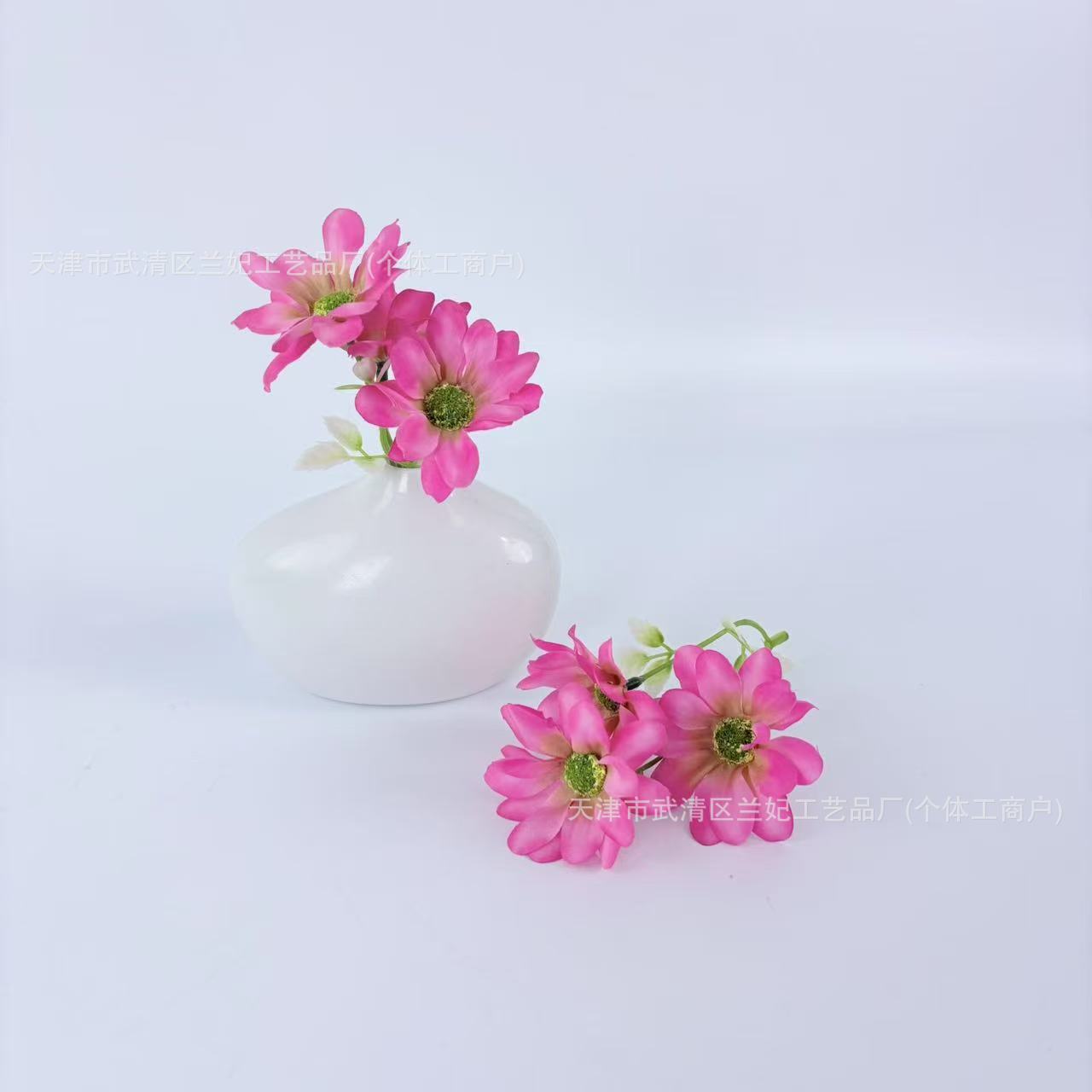 3 horquillas flor lila flor flor artificial accesorios de bricolaje hechos a mano caja de flores caja de regalo con mano horquilla decorativa transfronteriza