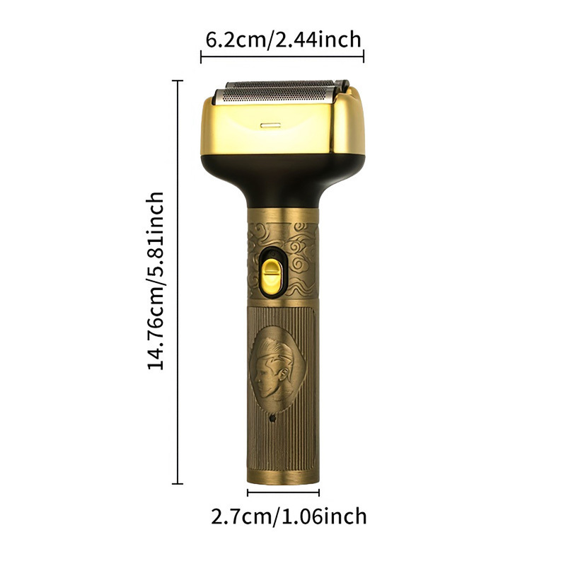 新型クロスボーダー三合一電動往復式髭剃り鼻毛剪定器レトロ理髪剪定カバーUSB充電|undefined
