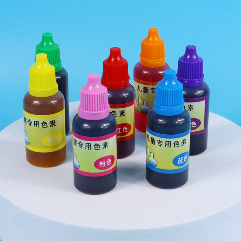 20ml experimento científico infantil soluble en agua colorante de grado alimenticio agua aceite de goma pasta pigmento jabón tóner manual