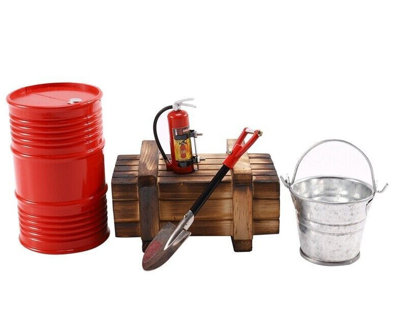 Climbing Car Simulation TRX4 TRX6 SCX10 Three Generation Decoration Mood RC4wd Luggage Shovel Wooden Box