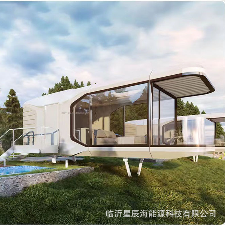 Cápsula espacial inteligente, casa móvil, área escénica, contenedor multifuncional para Hotel, viajes, vacaciones, cápsula espacial para Hotel