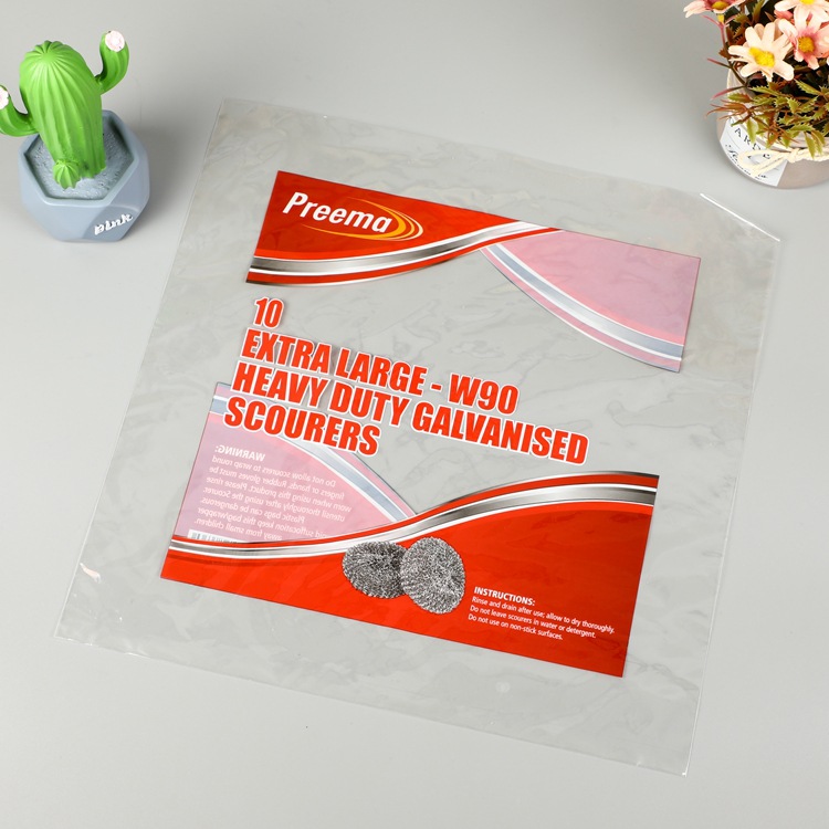 批发塑料透明袋钢丝球包装袋可印LOGO供应塑料包装袋