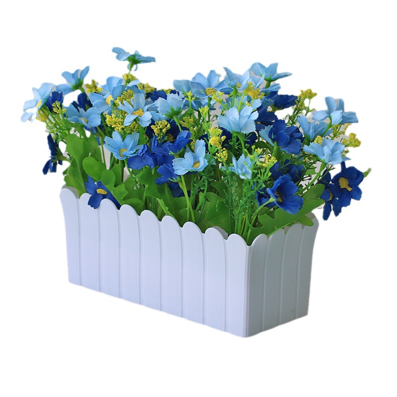 Flor artificial jardín de flores de plástico traje de valla de flores artificiales decoración de la ventana interior y exterior decoración floral decoración de la Mesa maceta flor
