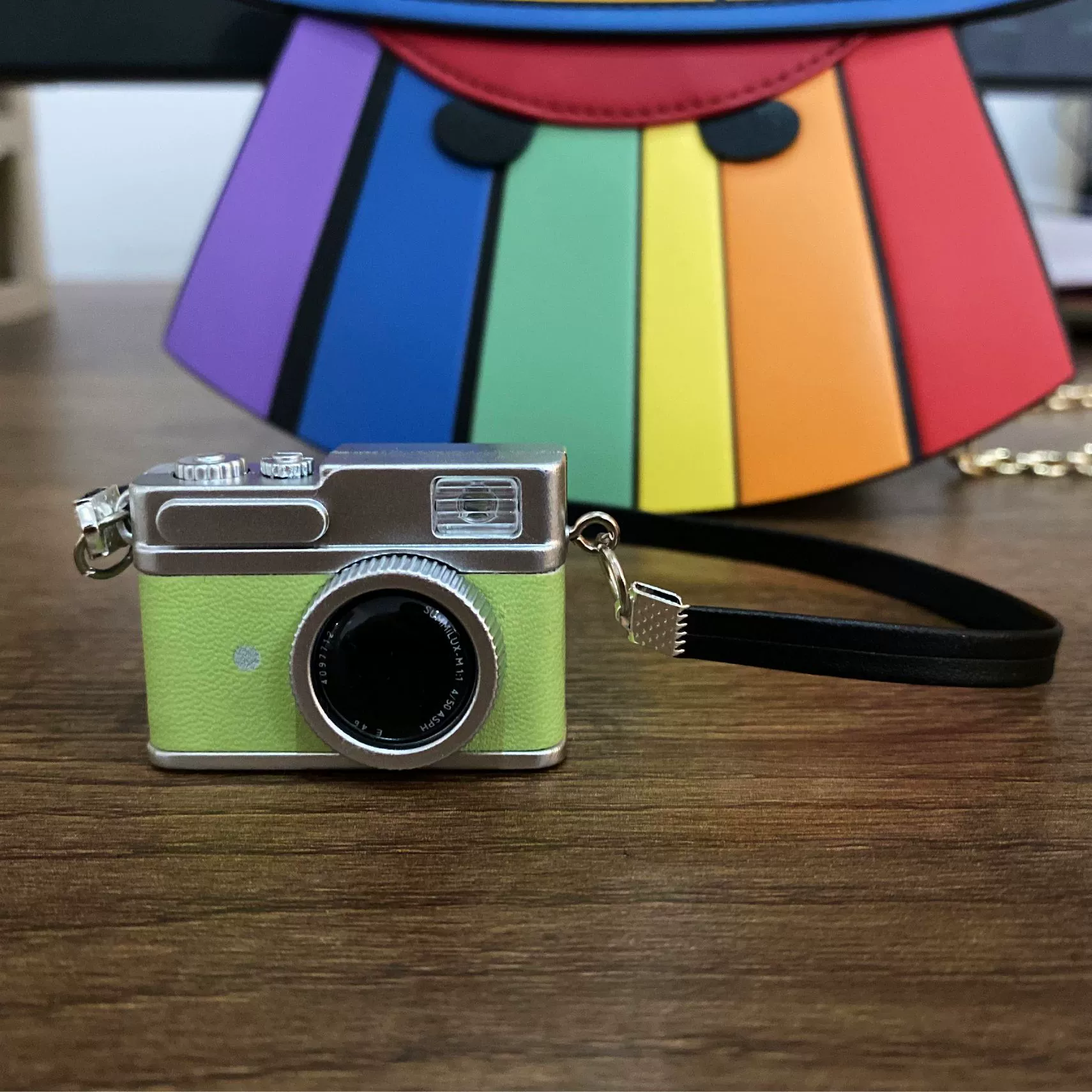 Cotton flashing doll, straps, retro small camera, keychain, makes sounds