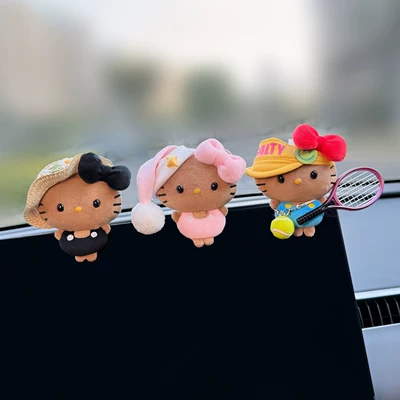 2026 New Car Ornaments, Dashboard Screen Lying Car Doll, Display Car Interior Decorations, Cute Kitty (Car ornaments) - cute-three-little-ones-all-brought-home