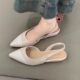 Gentle Fairy Wedge Shoes 2025 New French Elegant Suede Pointed Shallow Mouth Empty Commuter Shoes