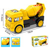 Electric gift box, universal rotating car, excavator, lightweight music toy with light, children's clothing, fire truck