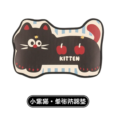 Sausage Cat Kitten Lady Cartoon Car Seat Back Anti-Kick Pad Car Seat Back Anti-Stain Pad Anti-Dirty Pad (Chair back anti-kick pad) - little-black-cat