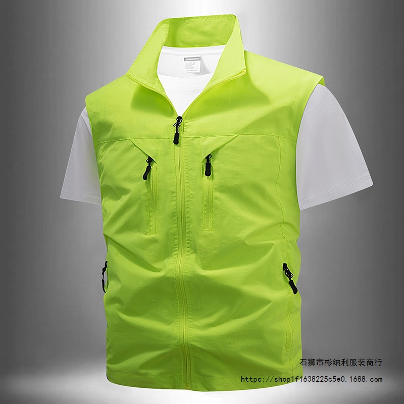 European Size Cross-Border New Large-Size Outdoor Multi-Pocket Work Vest for Spring and Summer Photography and Fishing