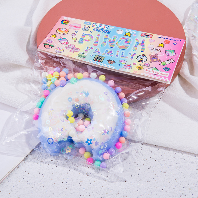 Simulación de comida jugando pellizco melodrama donut pastel de barro sensación de alto valor facial descompresión juguete infantil artefacto descompresión