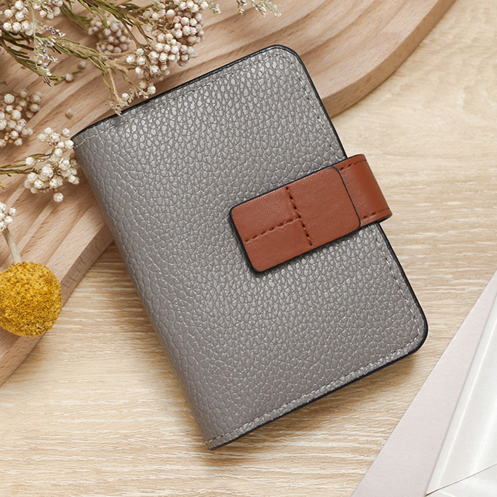 Nuevo tipo de bolsa de tarjetas de licencia de conducir exquisita bolsa de tarjetas de damas bolsa de tarjetas compacta ins viento red nicho diseño de contraste