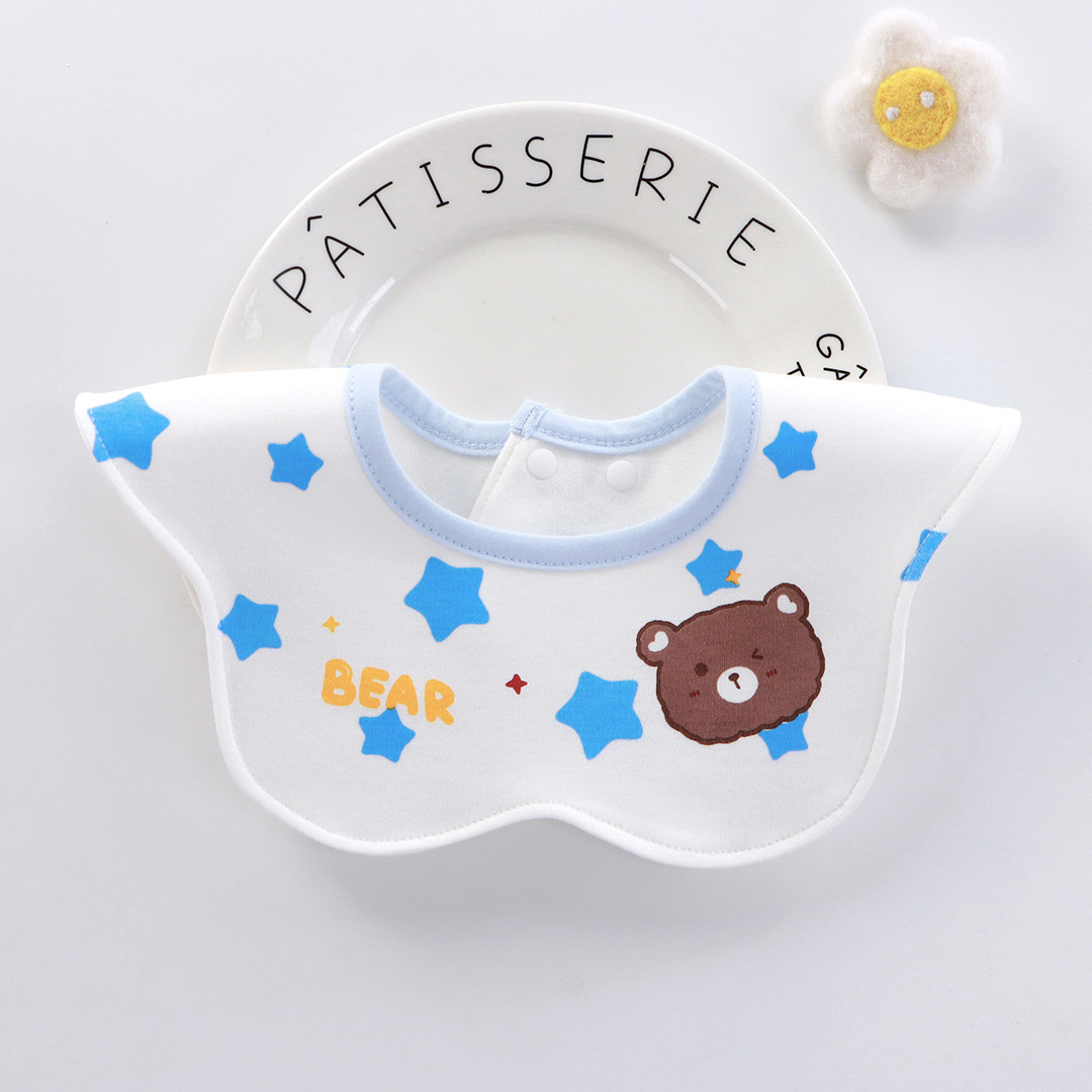Babero para bebé toalla de saliva para bebé algodón impermeable recién nacido a prueba de vómitos babero para comer 360 grados rotación primavera y verano