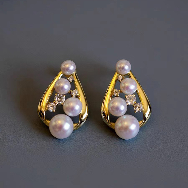 멀티비드 이어링(화이트)