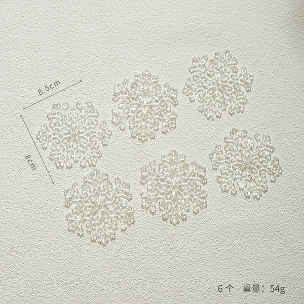 With snowflakes, 6 pieces