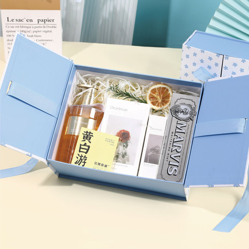 Valentine's Day Gift Box Small Fresh Souvenir Gift Box Customized Bow Stationery Gift Box Empty Box Wholesale