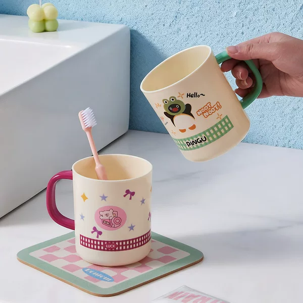 High-Looking Wash Cup for Home Use, Couple Travel Portable Mouthwash Cup, Toothbrush Cup for Students' Dormitory