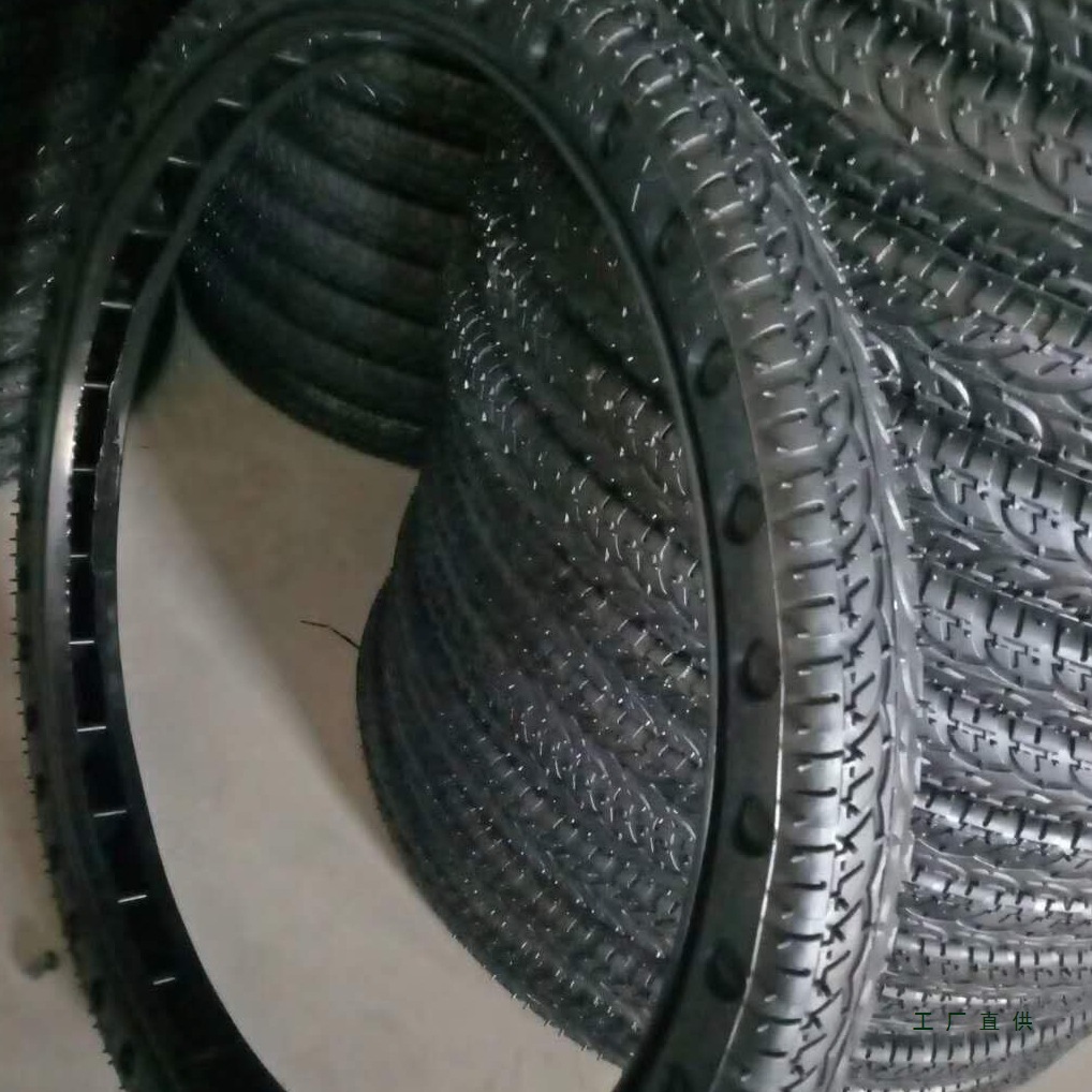 手推车翻斗车板车力车实心轮胎26X21/2工地劳动车外胎实心免充气