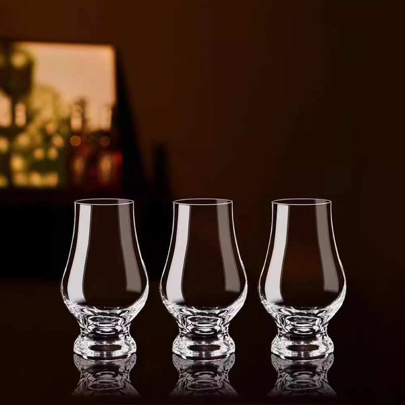 Crystal whisky tasting taza de olor de vidrio hecho a mano taza de whisky profesional puede imprimir LOGO