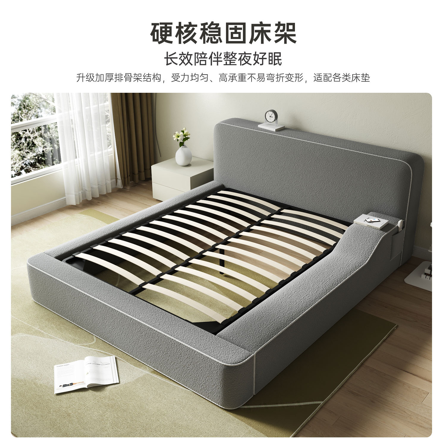 Cama de esponja comprimida cama lateral para mascotas espacio pequeño vacío cama de esponja comprimida tela anti-atraqueo juegos de oficina para dormir
