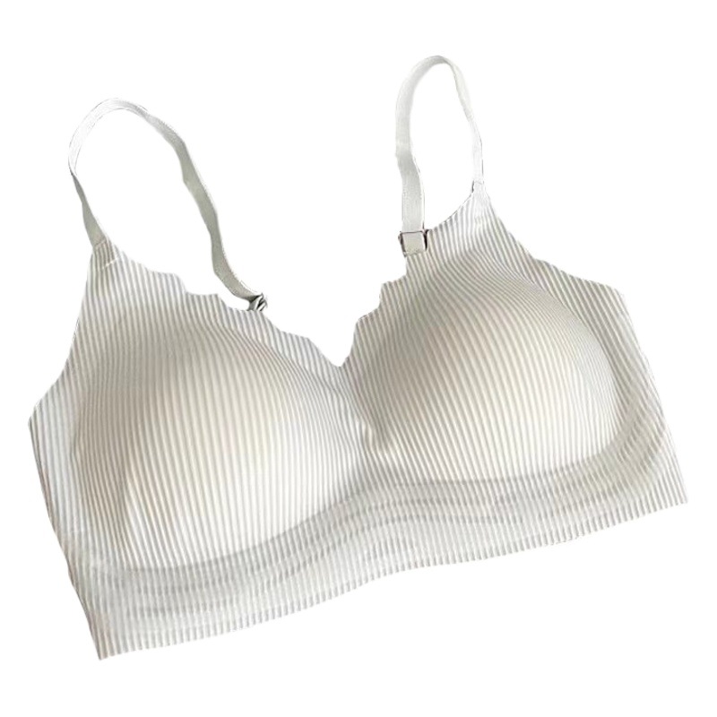 Alta calidad expansión exterior grande suave apoyo inconsútil ropa interior de las mujeres reunidas sujetador inalámbrico francés grueso taza belleza back sujetador