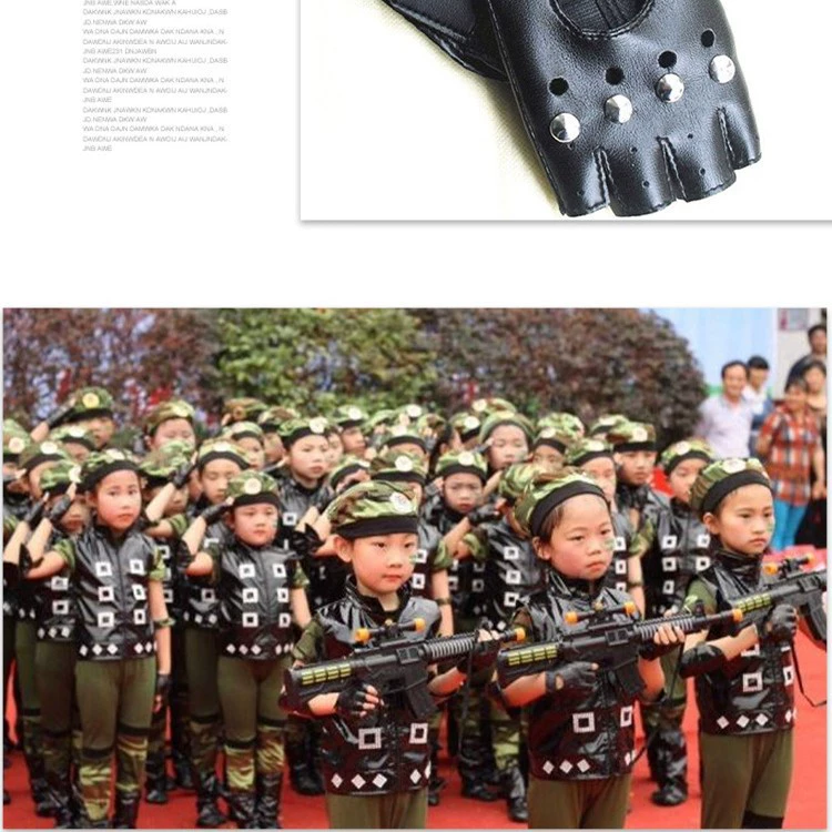 Children's white gloves for early age, fingerless