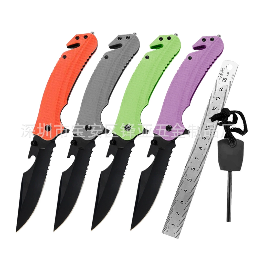 Самый продаваемый Amazon, многофункциональный складной нож для кемпинга на открытом воздухе, EDC инструмент, нож, веревочный резак, открывалка для бутылок, производитель, оптовая продажа