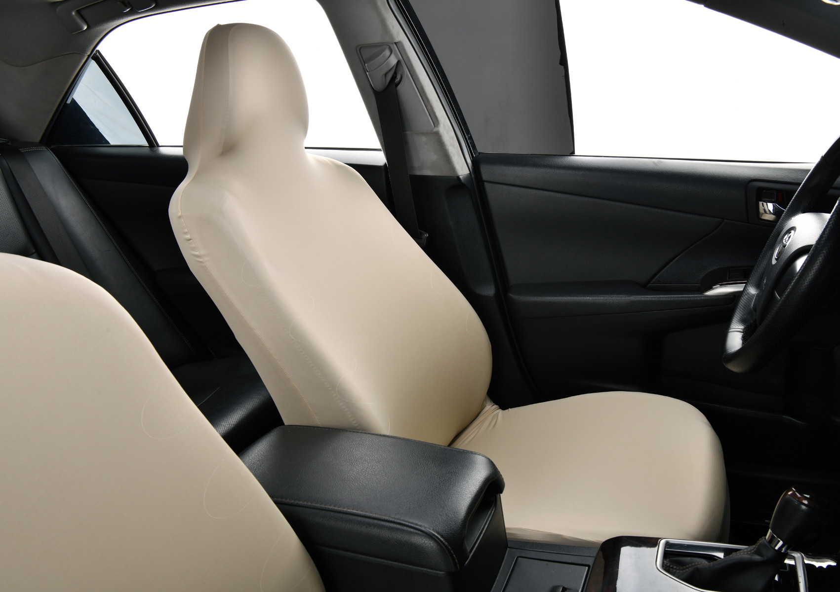 Ice Silk Elastic Non-Slip Car Seat Cover, Cooling B-Style Front Seat Single Universal Type Dustproof Car Seat Cover