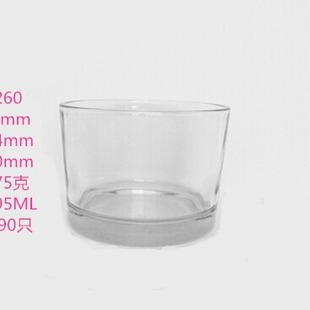 Factory direct mechanism glass candle cup round cylinder straight cup 8260 cup aromatherapy glass candle holder cup