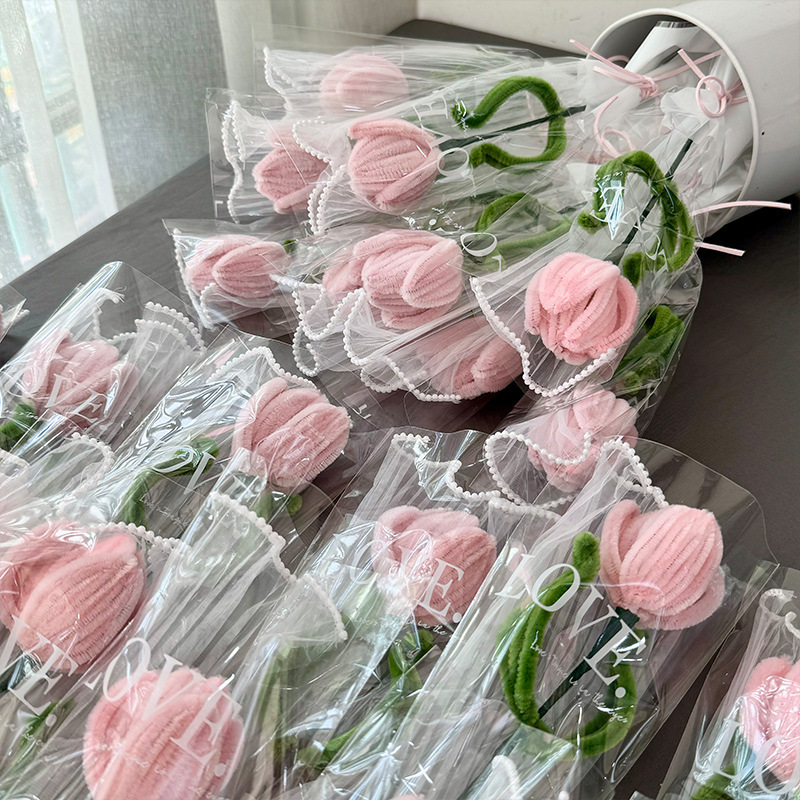 ツイストチューリップの花束手作りDIY材料包ヒマワリ教師の日にクラスメートに七夕祭りのプレゼントを贈る|undefined
