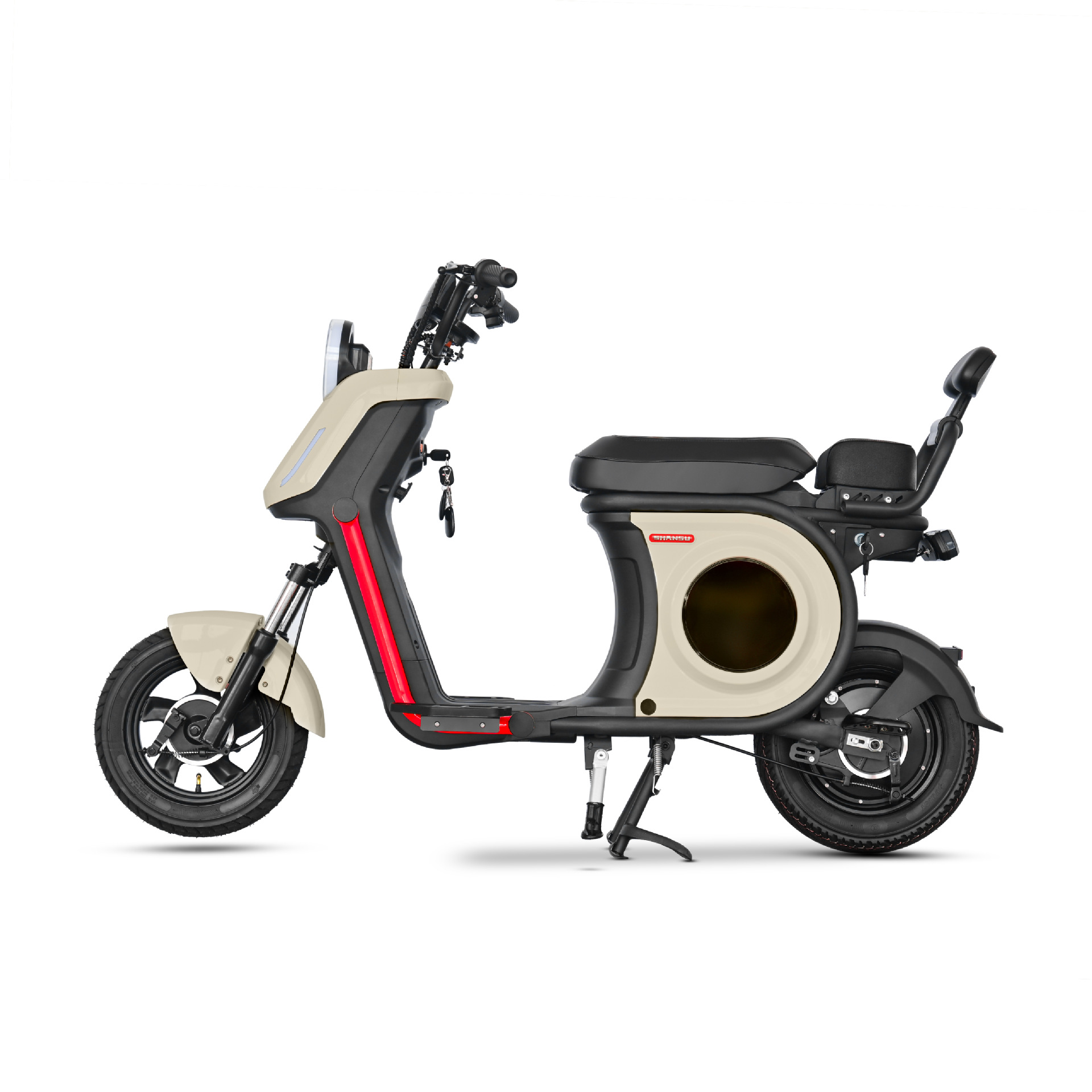 Ss-Gogo Electric Vehicle Fashionable and Elegant White Adult Scooter Two-Wheeled Motorcycle Harley Electric Vehicle