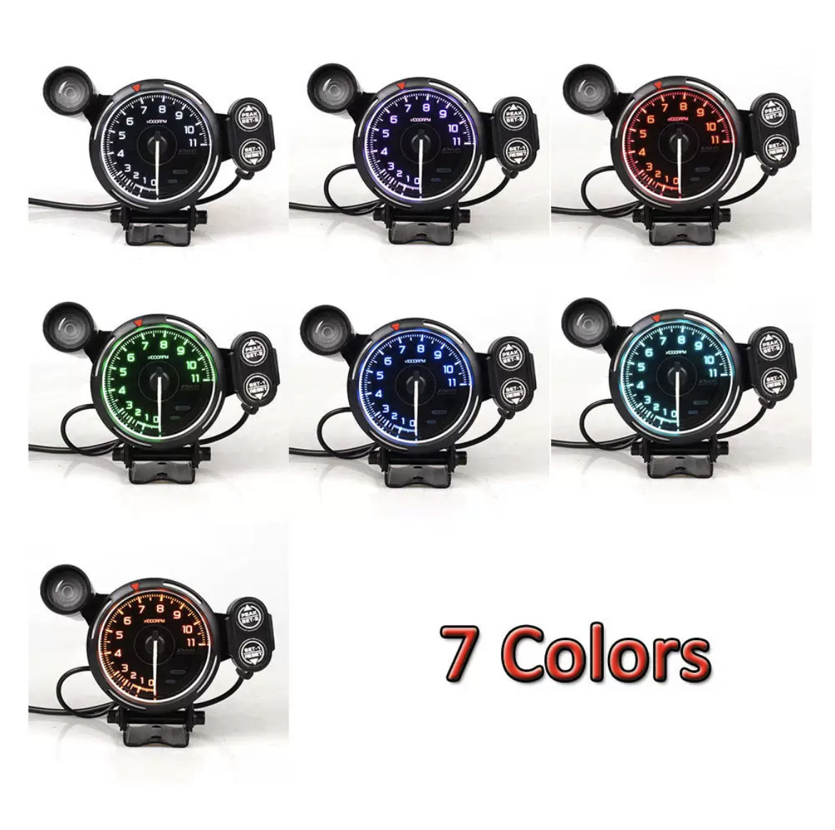Cross-Border Hot-Selling Car Modification Instrument 3.75inch Defi Large Tachometer 80mm Multi-Color Tachometer