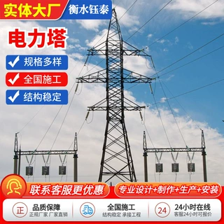加工定制电力塔 角钢塔电力通讯塔风电场变电站猫头型高压电力塔