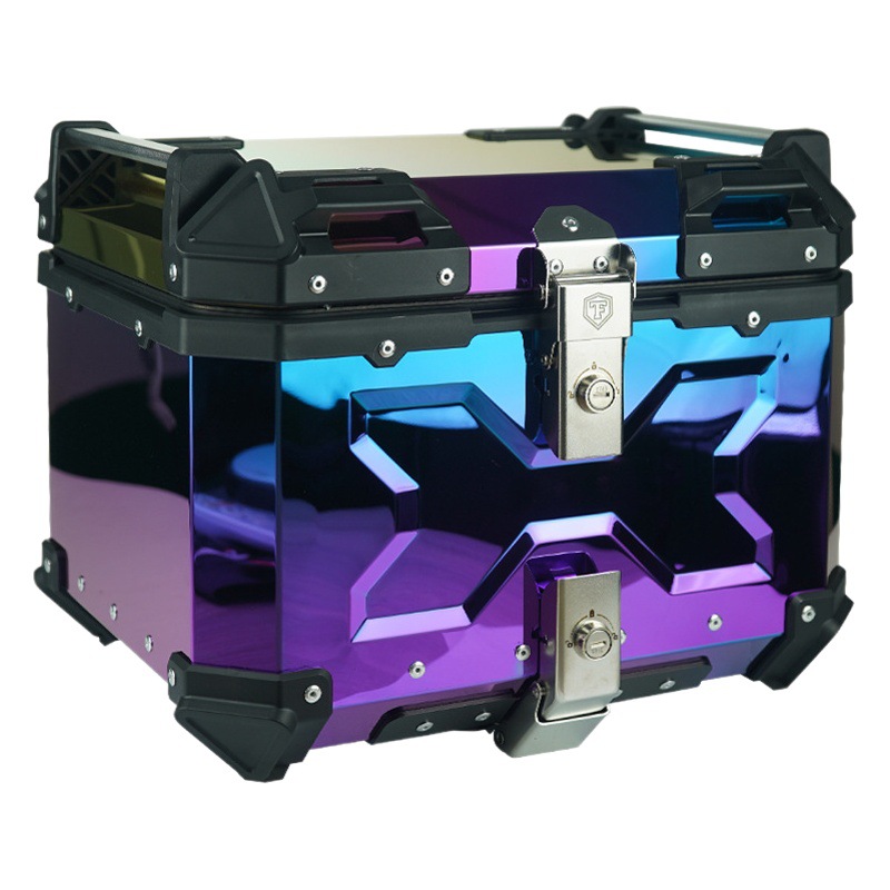 Nuevo color de la motocicleta aleación Aluminio tronco equipaje reserva coche eléctrico scooter tamaño capacidad