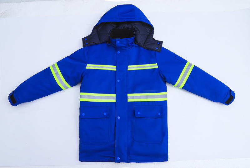 Sanidad ambiental tira reflectante invierno ropa de algodón limpiador chaqueta de algodón de limpieza ropa de algodón de protección laboral chaqueta de trabajo mantenimiento de carretera