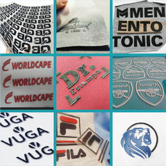 服裝輔料立體裁片壓花厚板燙畫貼pu熱轉印燙標膠印加工凹凸印花貼