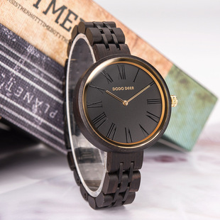 DODO DEER���Q����wrist watchŮ��ľ�ֱ����D��wood watch����