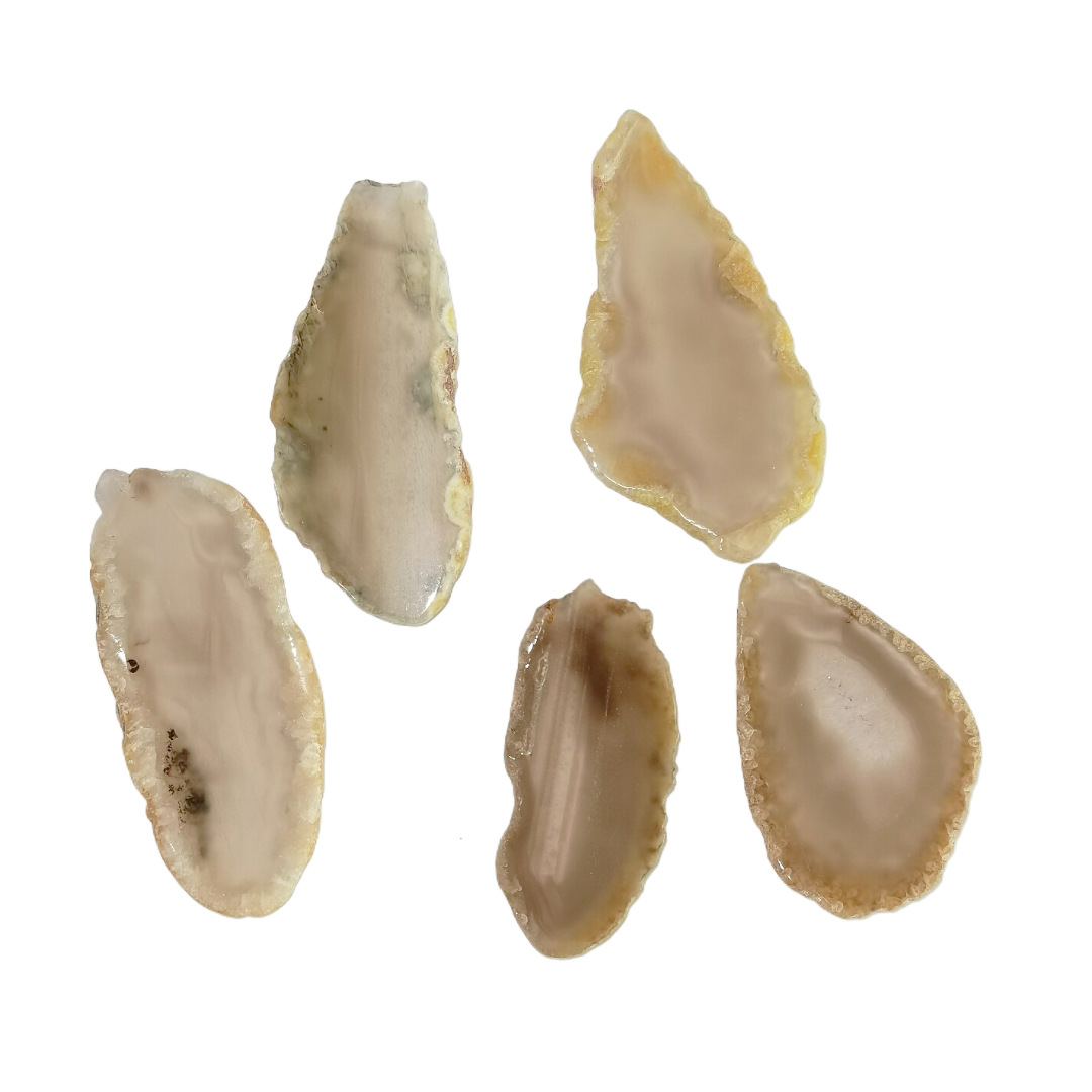 Tiktok natural piedra cruda rebanada ágata paisaje color carillón de viento pieza colgante no agujero pieza de ágata