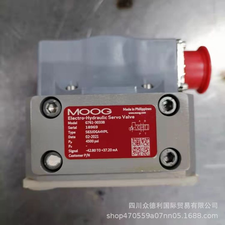 0062-191C  美国MOOG 普拉塞铺路机伺服阀