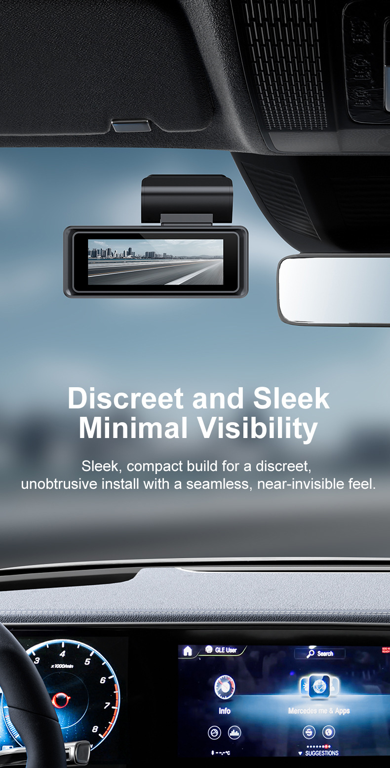Cross-Border New Product Driving Recorder Hd 4K Front and Rear Dual Recording Mobile Phone Interconnection Gps Driving Track Car 5Gwifi