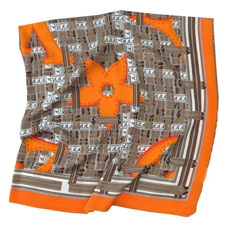 Nueva moda caliente bufanda impresa suave algodón Lino sensación señora chal elegante temperamento decorativo cuadrado bufanda en stock