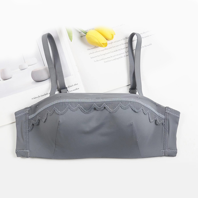 Fábrica de Shantou punto de encaje ajustable tipo de sostén de pecho de mujer ropa interior anti-caída sostén de damas