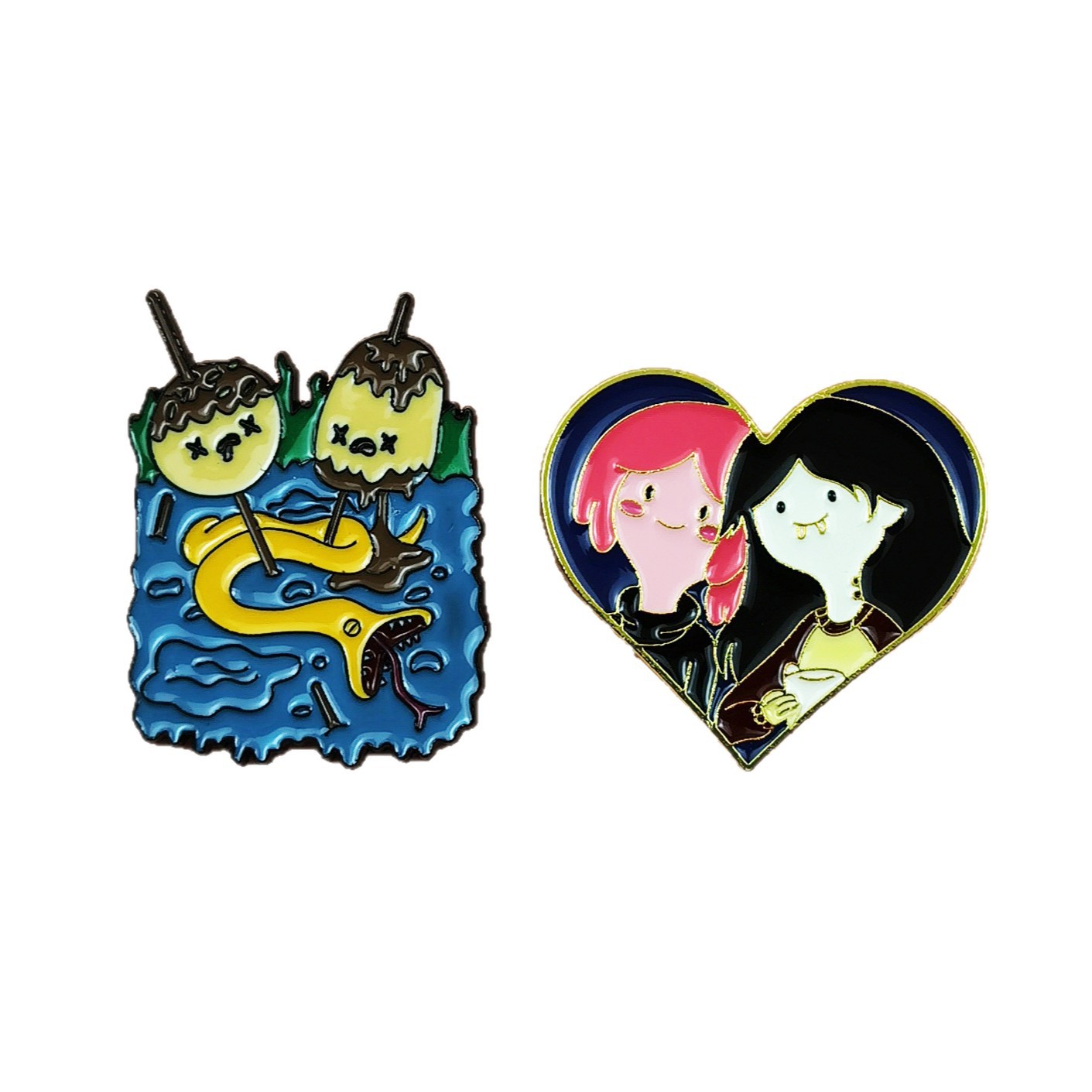 Broche de aleación con diseño de niña vampiro de dibujos animados, creativo, peculiar, en forma de serpiente, lindo y versátil, accesorio para bolsos, transfronterizo