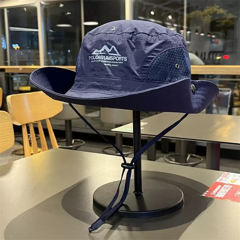 人気のアウトドアレトロフィッシャーマンハット、夏のハイキング、釣り、日焼け止めサンハット、登山、ウエスタンサンシェードカウボーイハット|undefined