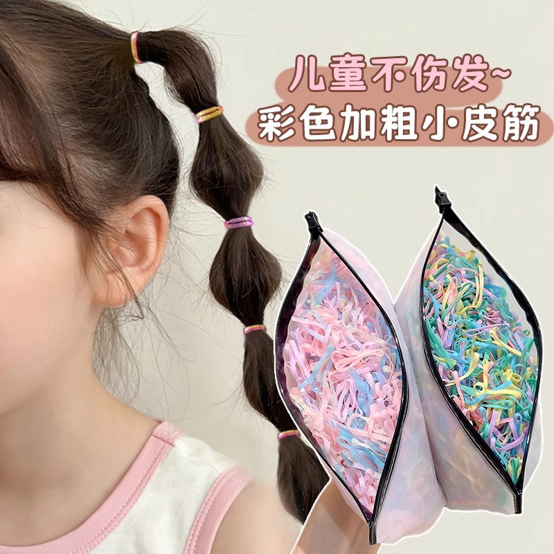 Niños coloridas tiras desechables niñas bebés de cabello de alta elasticidad niñas pequeñas no lastiman cabello anillo de cabello