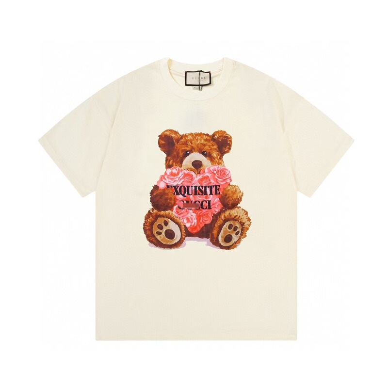 G's ヨーロッパ版半袖夏トレンドブランド古家プリントTシャツレタートップトレンドルーズ半袖TシャツカップルT|undefined
