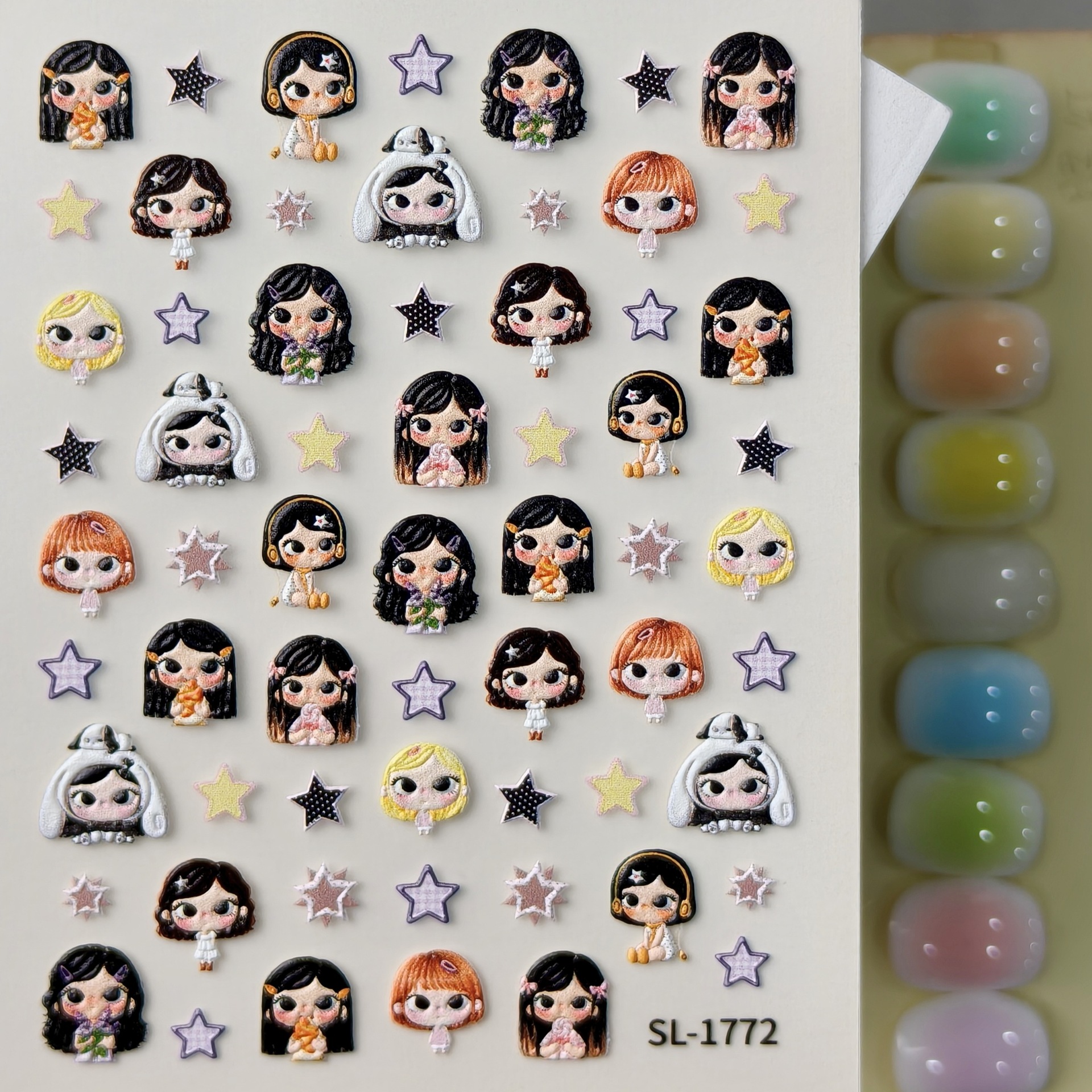 Cute three dimensional waterproof cartoon sticker